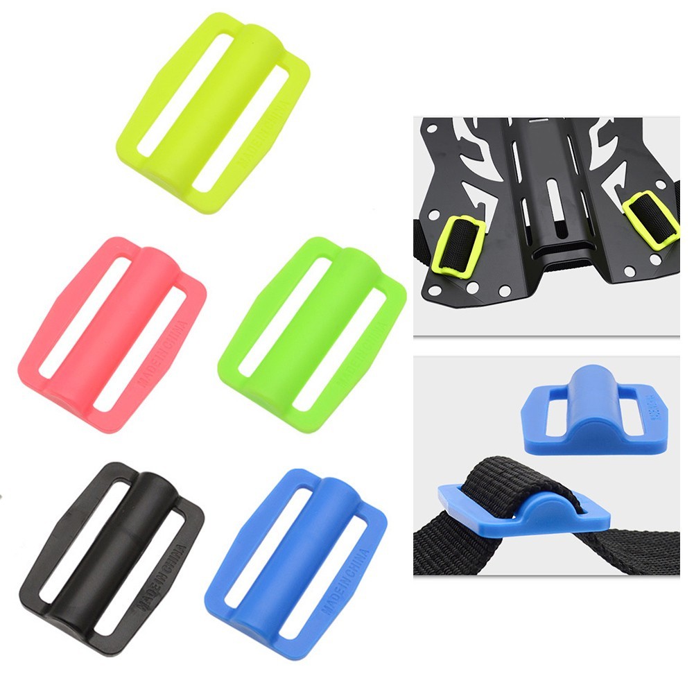 Scuba Diving Webbing Buckle 2pcs Quick Adjust 52mm Lightweight Plastic