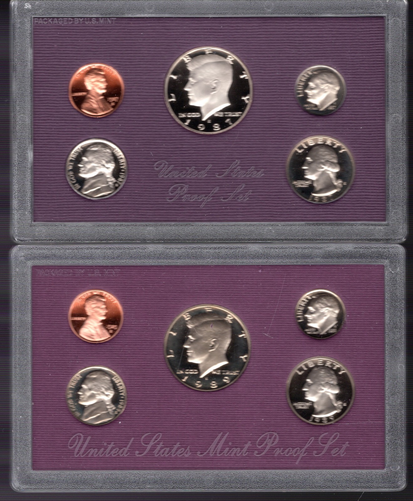 1987 s + 1989 s MINT PROOF SETS