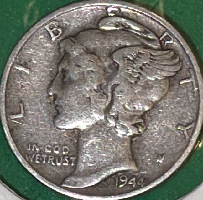 1944 P Mercury Dime 90% SILVER **FREE SHIPPING**