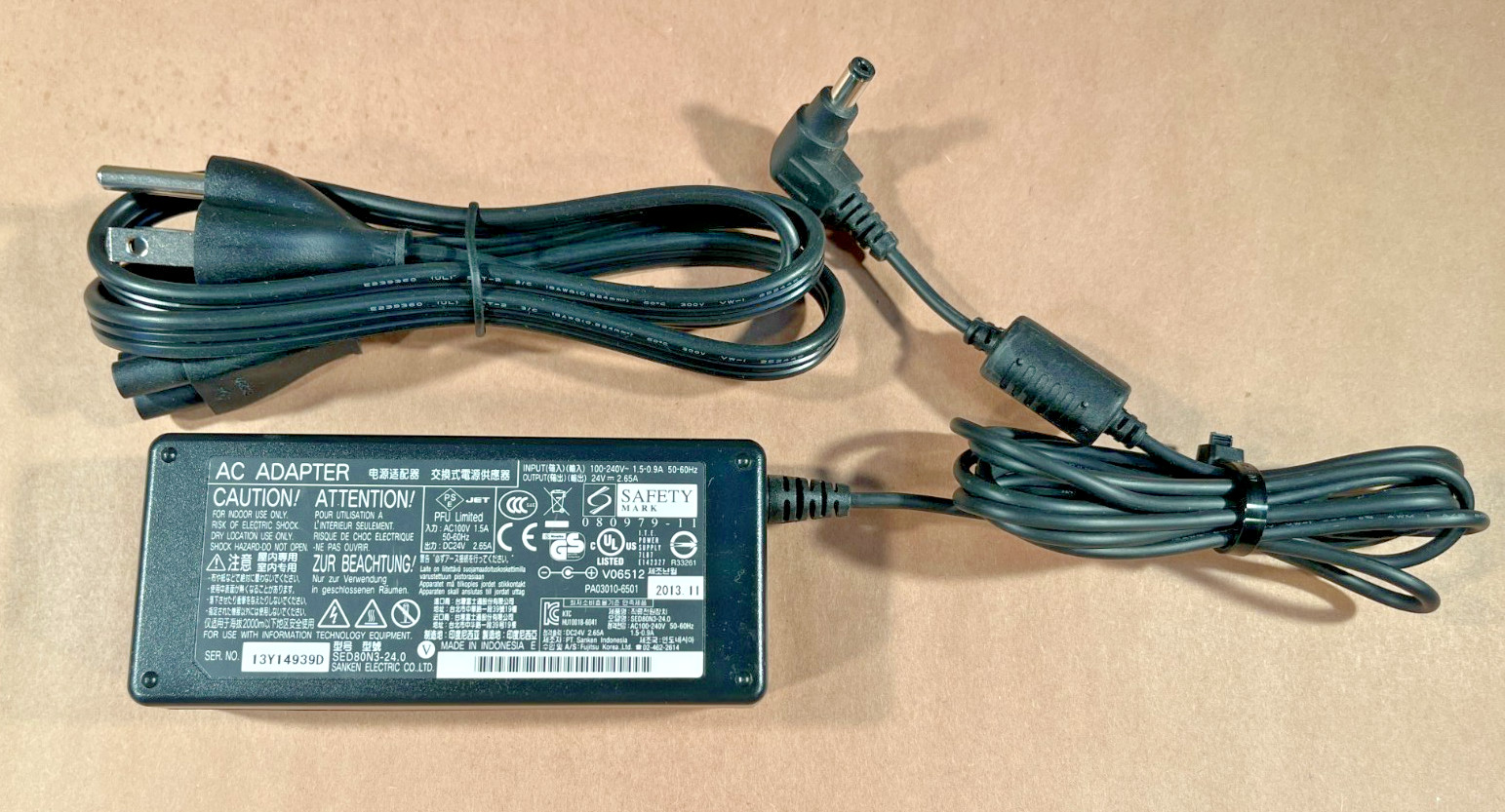 Genuine Fujitsu 24V AC Adapter for fi-5120C, fi-5220C, fi-5530C, fi-7160 & More