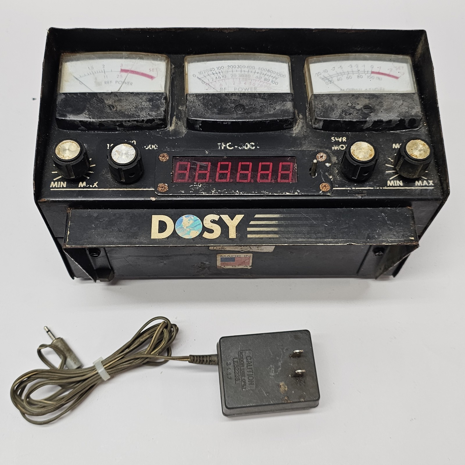 DOSY TFC-3001 Frequency Counter RF Power Meter UNTESTED AS IS POOR CONDITION