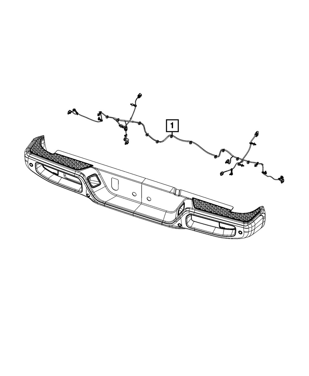 Genuine Mopar Rear Bumper Wiring 68616366AA