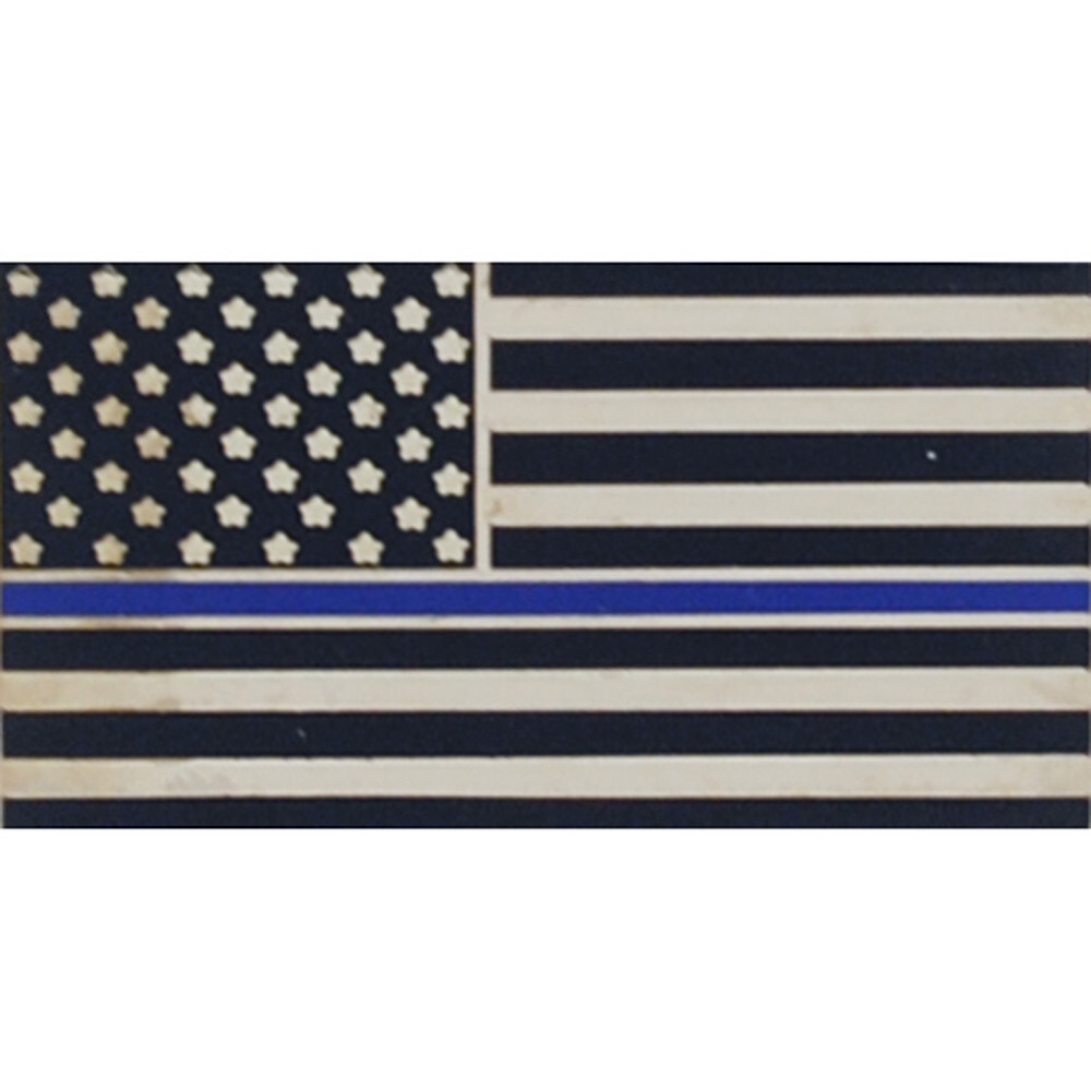 THIN BLUE LINE LAPEL HAT OR COLLECTABLE PIN 1 INCH METAL AND ENAMEL MADE IN USA