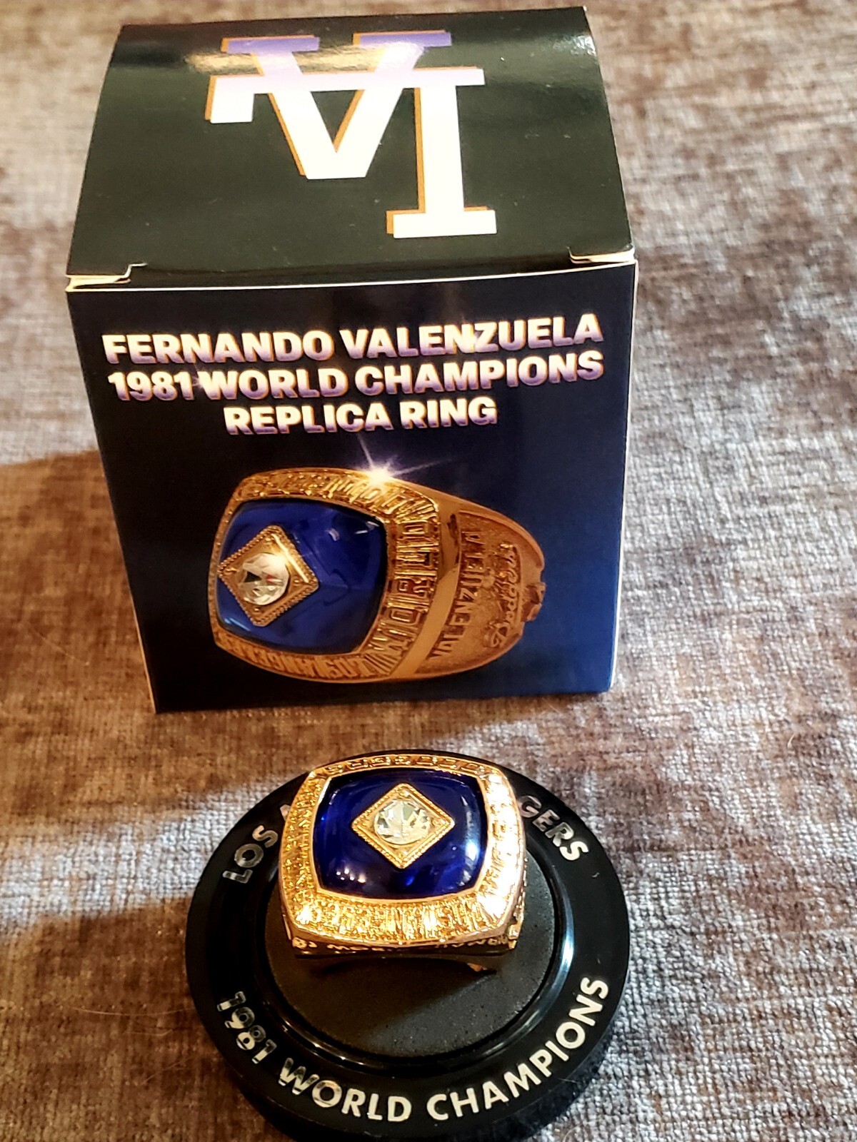 2023 Fernando Valenzuela Los Angeles Dodgers 1981 World Series Replica Ring SGA