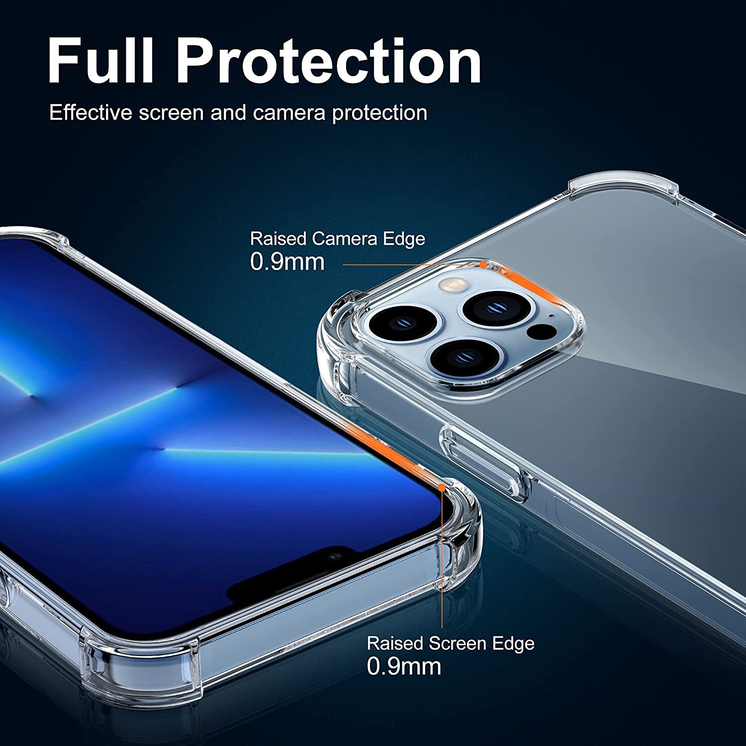 Privacy Tempered Glass Screen Protector & Shockproof Clear Case Cover For iPhone