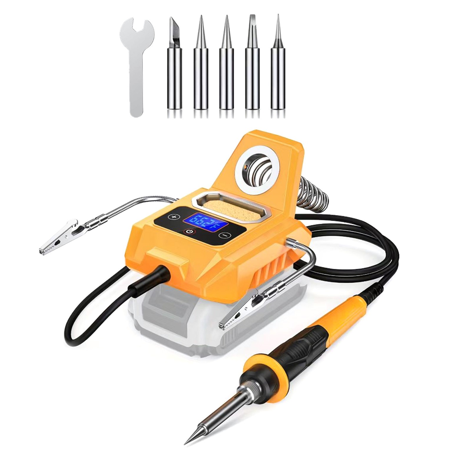Fast Heat Cordless Soldering Station for Dewalt 20V w Helper Arms Temp Display