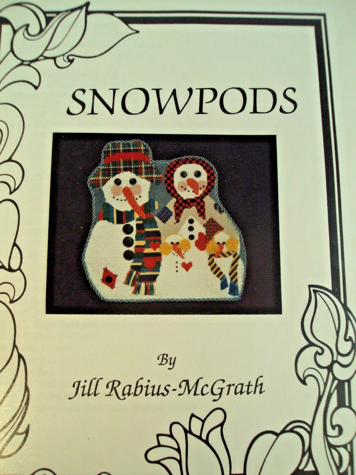 Needlepoint Chart Booklet Snowpods Jill Rabius-McGrath Designed for 13 Ct Canvas