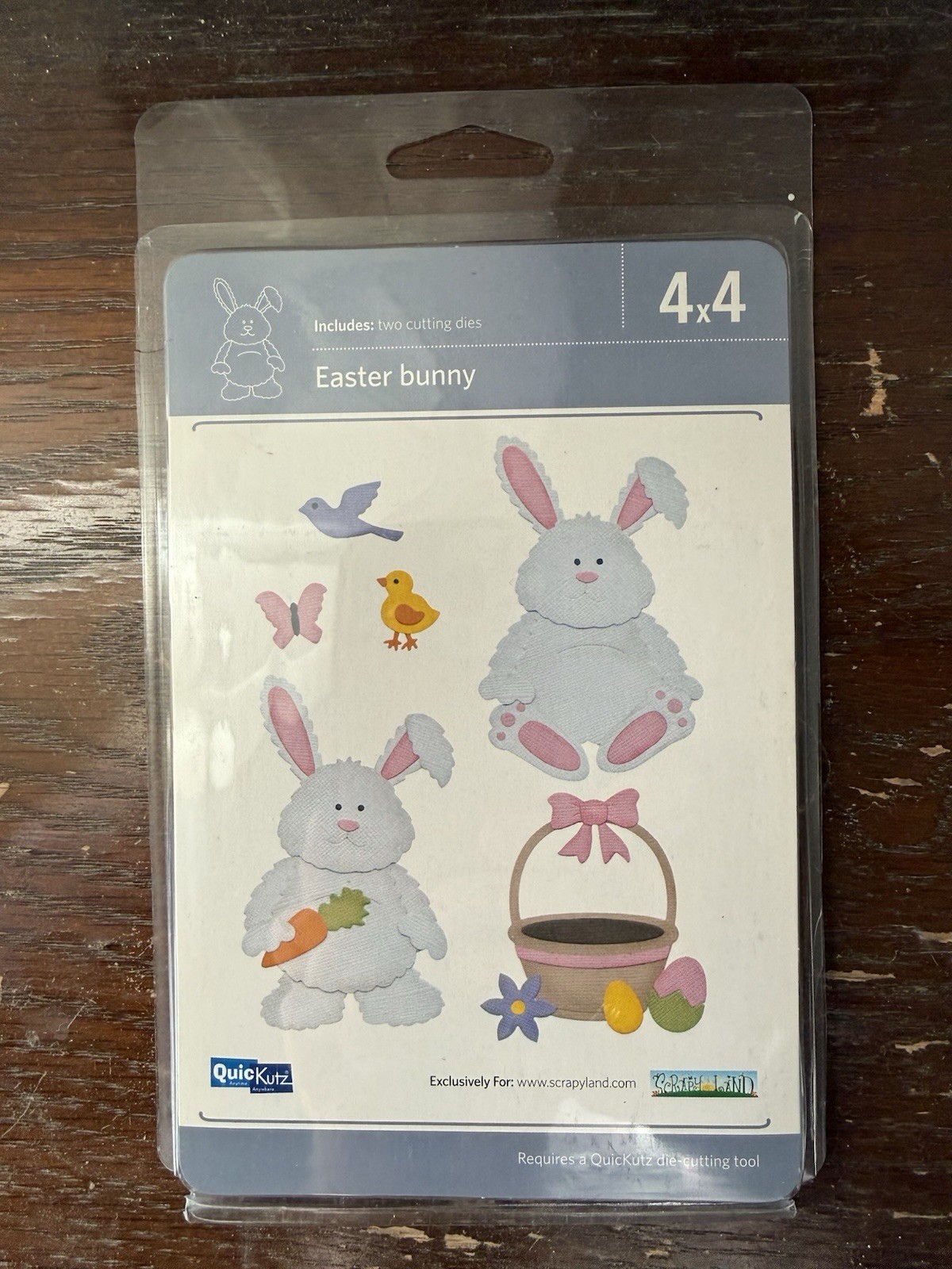 QuicKutz Easter Bunny 4x4 NEW Scrapyland EXCLUSIVE Rare Quickutz Basket Eggs
