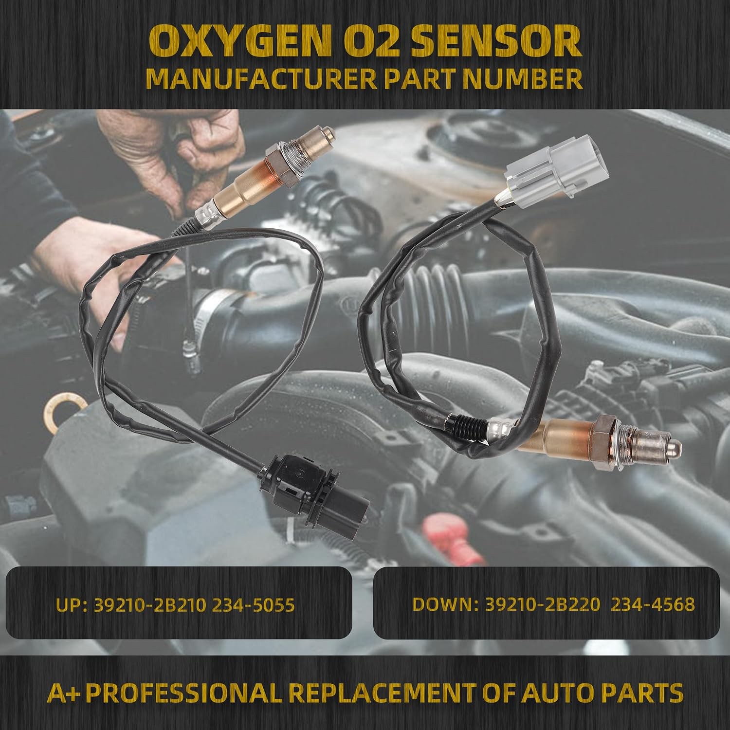 2PCS Upstream & Downstream Oxygen Sensor 234-5055 234-4568 Compatible