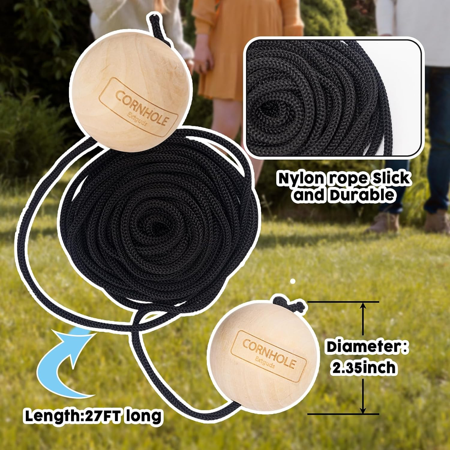 27 FT Cornhole Measuring Device,Distance Setup Tool,Cornhole Game with Bag Easy