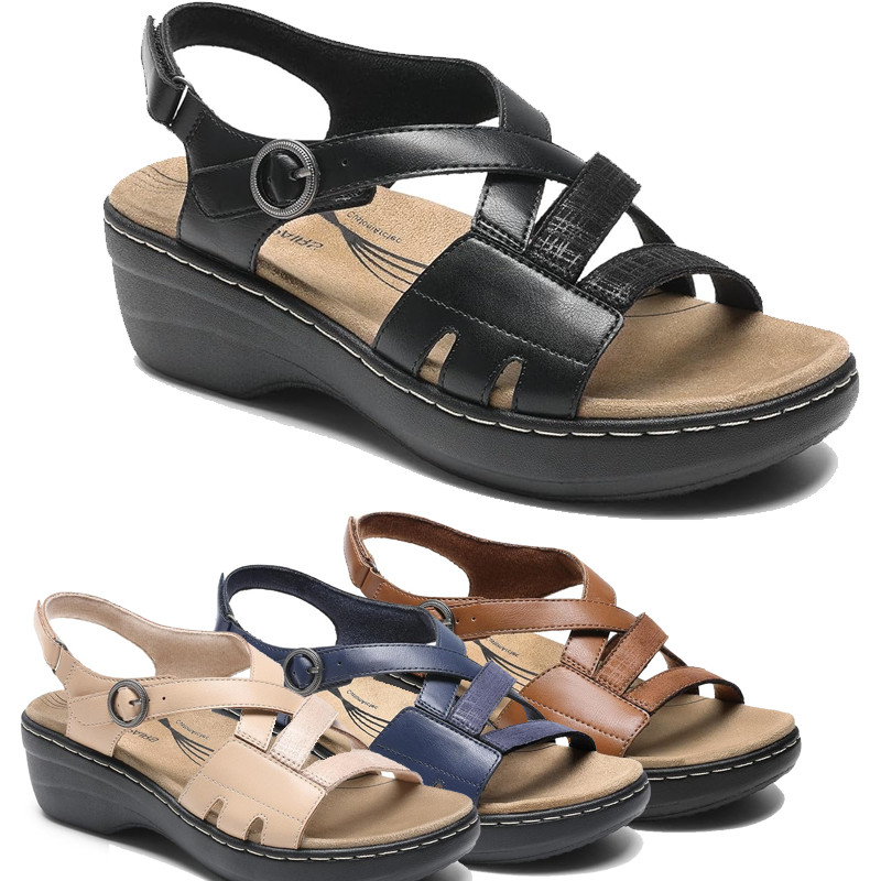 Women Summer Casual Wedge Sandals Open Toe Arch Support Platform Sandals