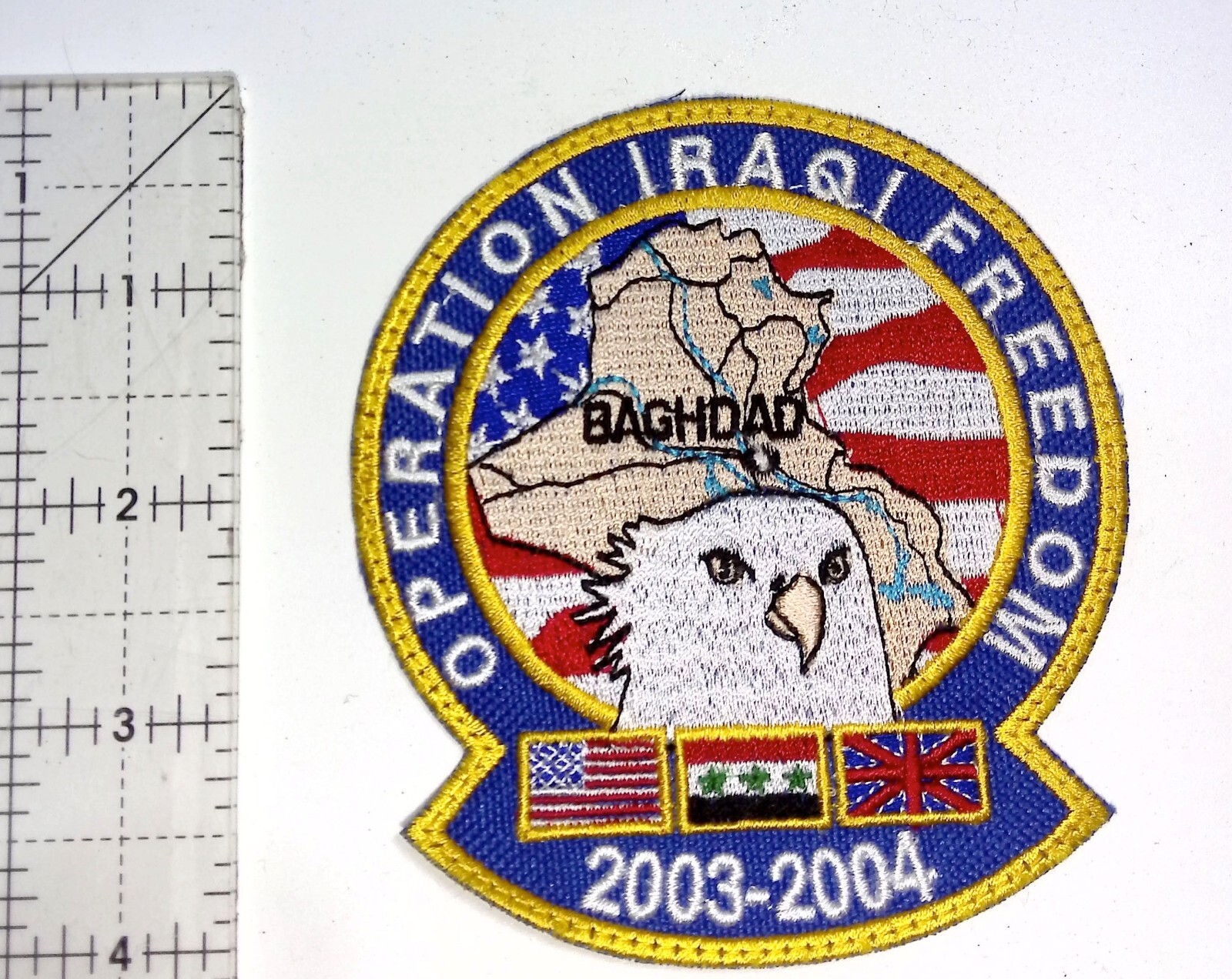 Operation Iraq Freedom 2003-2004 Vintage Patch Eagle Flags Military Badge