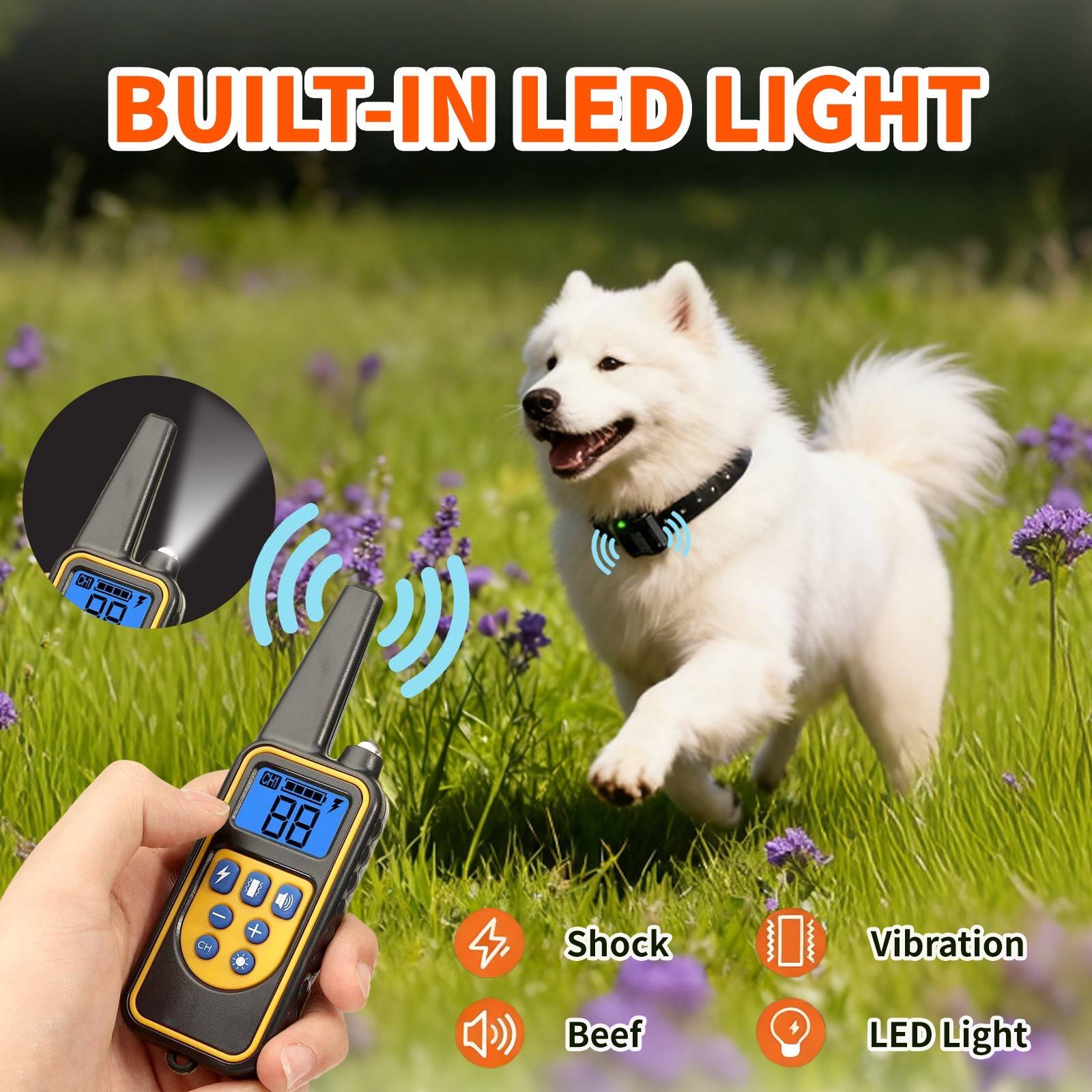 NEW 3000 FT Remote Dog Shock Training Collar Rechargeable Waterproof Pet Trainer