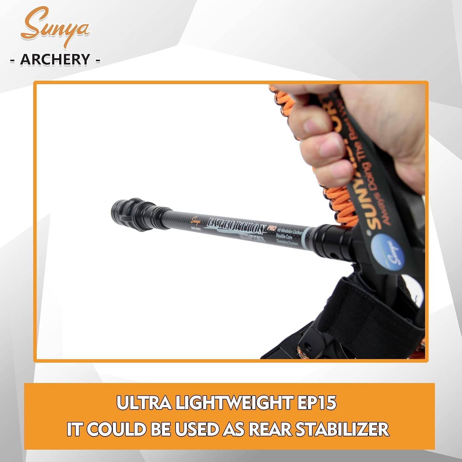 Lightweight Carbon Fiber Bow Stabilizer, 15" with Weights**/-
