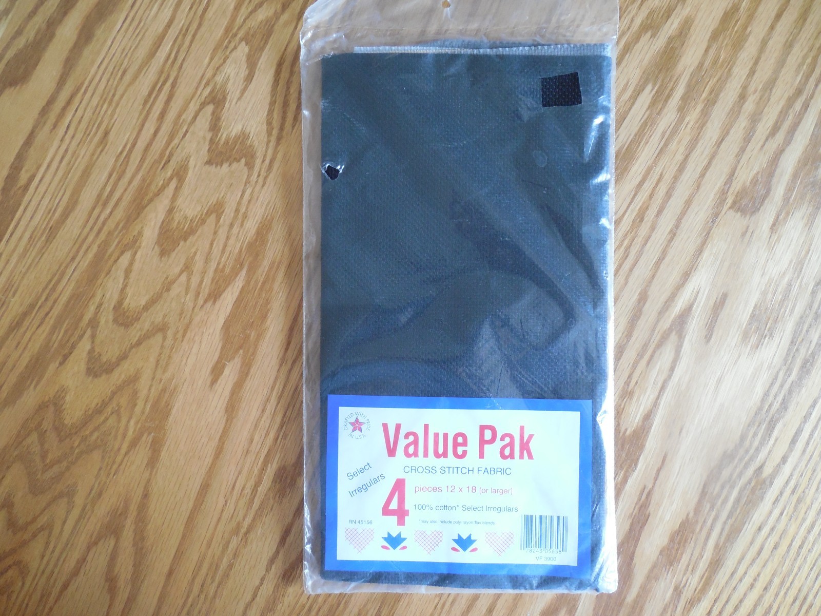 NEW & SEALED  100% Cotton Cross Stitch Fabric 14-Count "Value Pak" - 4 Pcs 12x18