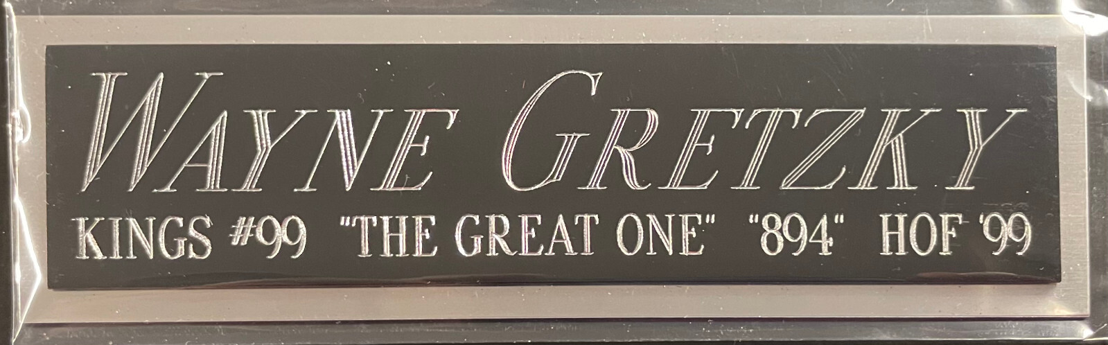 WAYNE GRETZKY KINGS NAMEPLATE FOR AUTOGRAPHED Signed STICK-PUCK-JERSEY-PHOTO