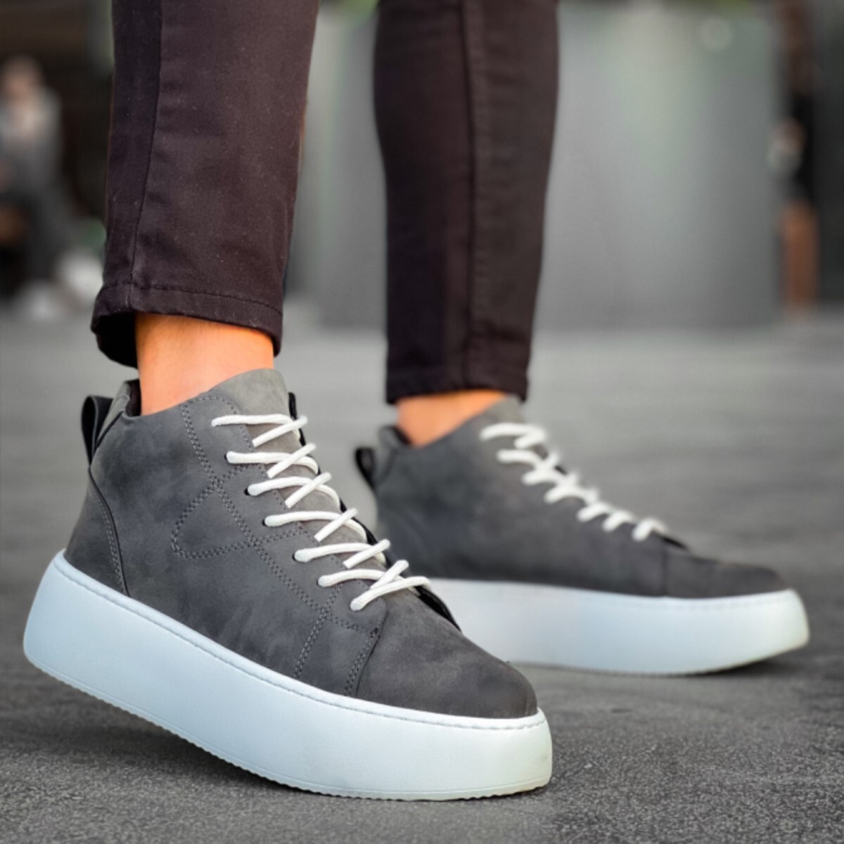 Men's Boots High Top Sport Shoes Lace Up Casual Boots For Men