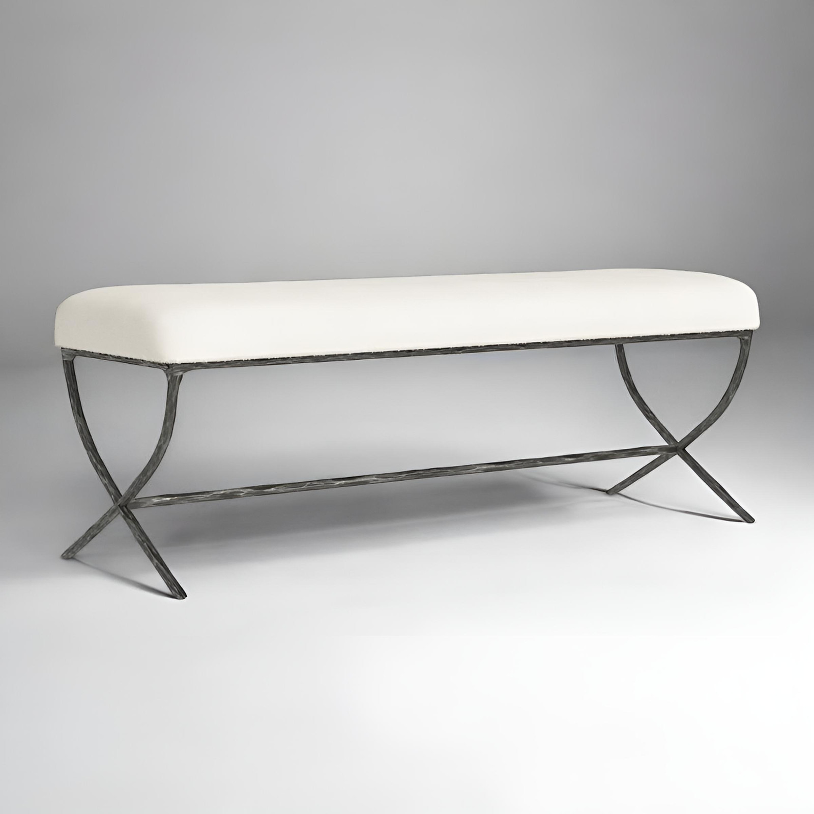New Wrought Iron Bench in the Style of Diego Giacometti 58"