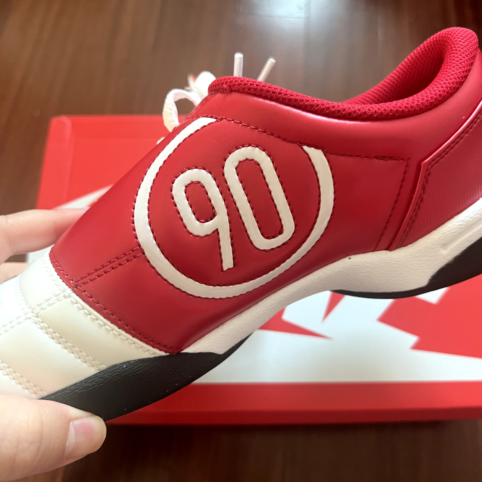 Nike Total 90 SP Mens Indoor Soccer Shoes White Gym Red Black HQ2851-100