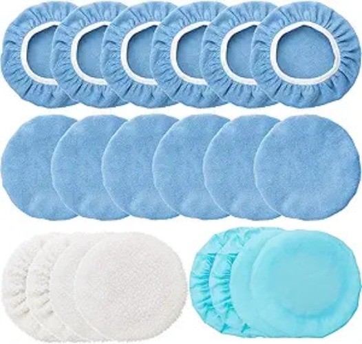 20 Pieces 9 to 10 Inches Buffer Pads Polisher Bonnets Orbital Bonnets Polishing