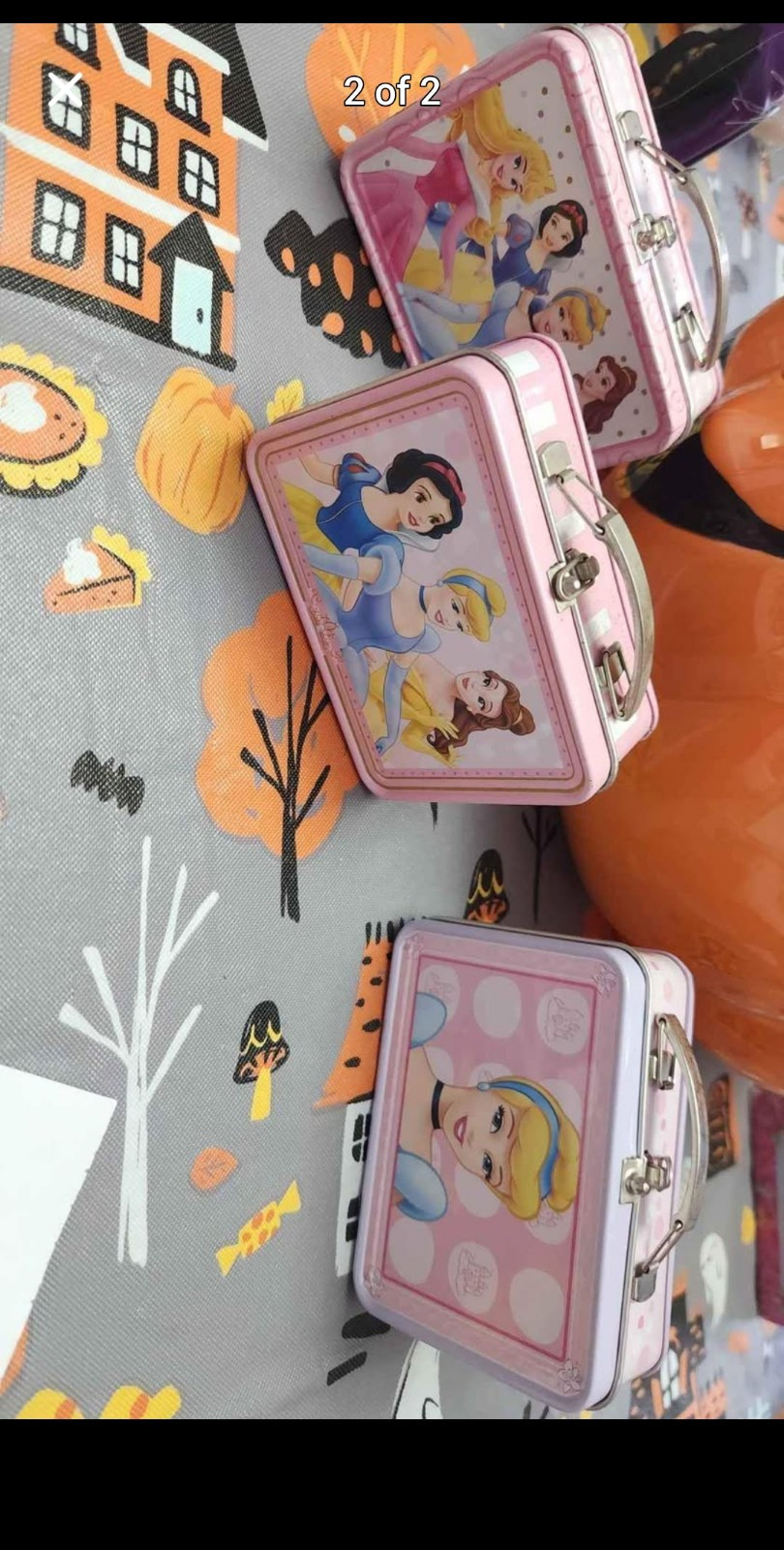 DISNEY Princess - Mini Tin Box - 3 1/2" x 2 1/2" x 1 1/4" Lot Of 3 Collectibles