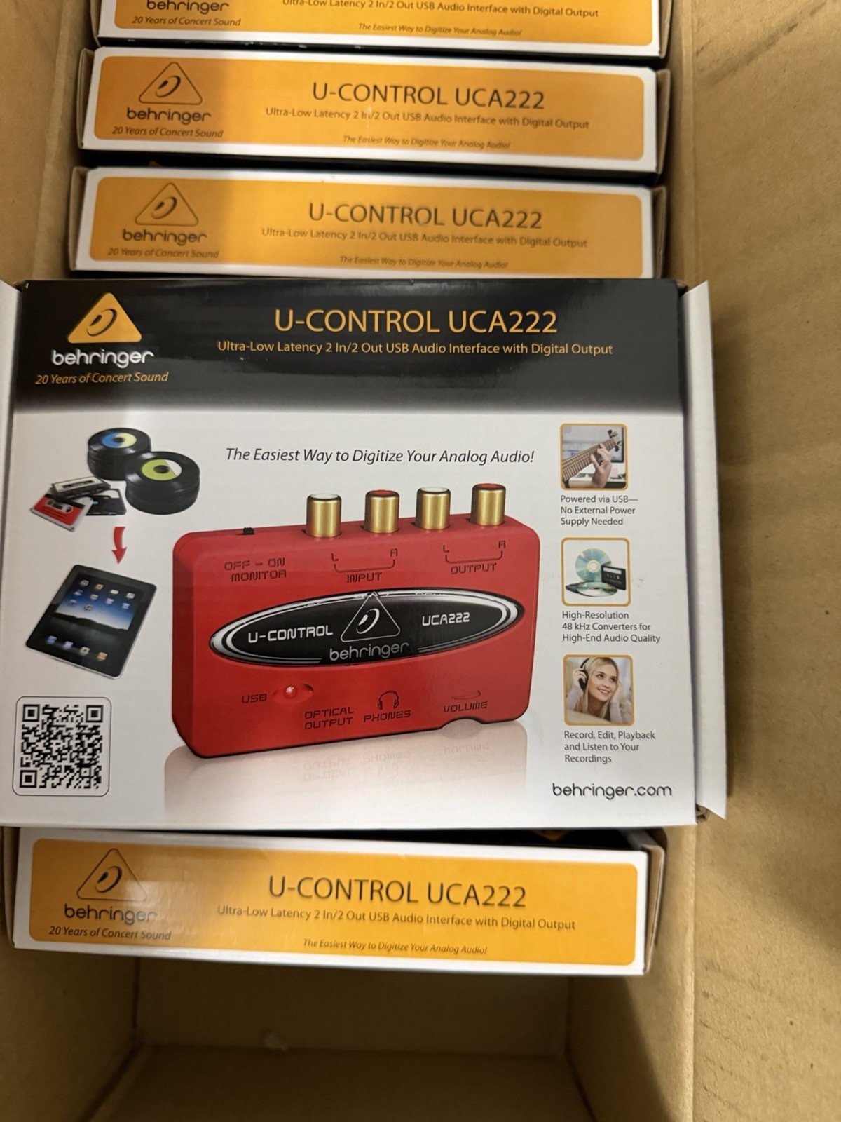 Berhinger UCA222 Ultra-Low Latency 2 In/2 Out USB Audio Interface-NEW!