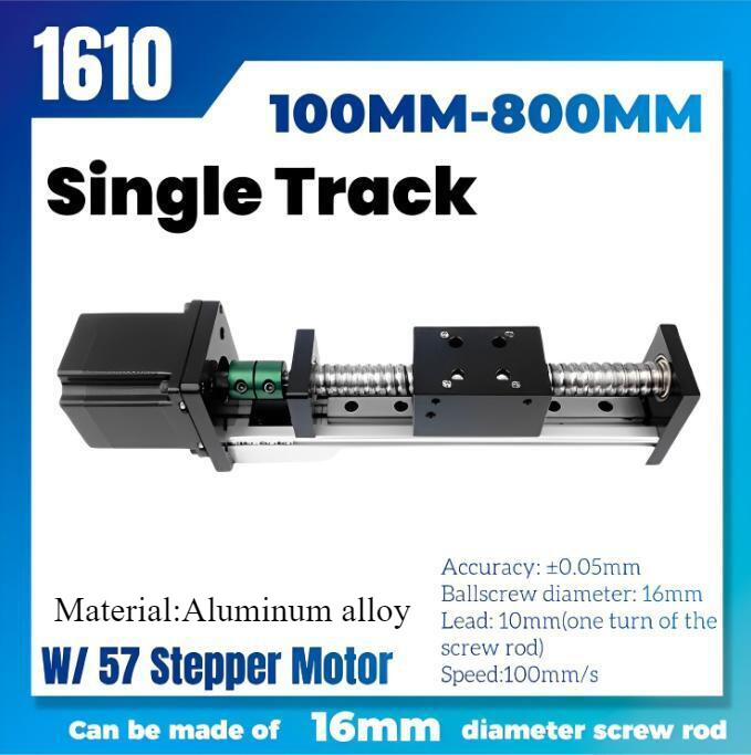 1610 Ball Screw Linear Slide Table CNC Linear Slide Actuator W/ 57 Stepper Motor