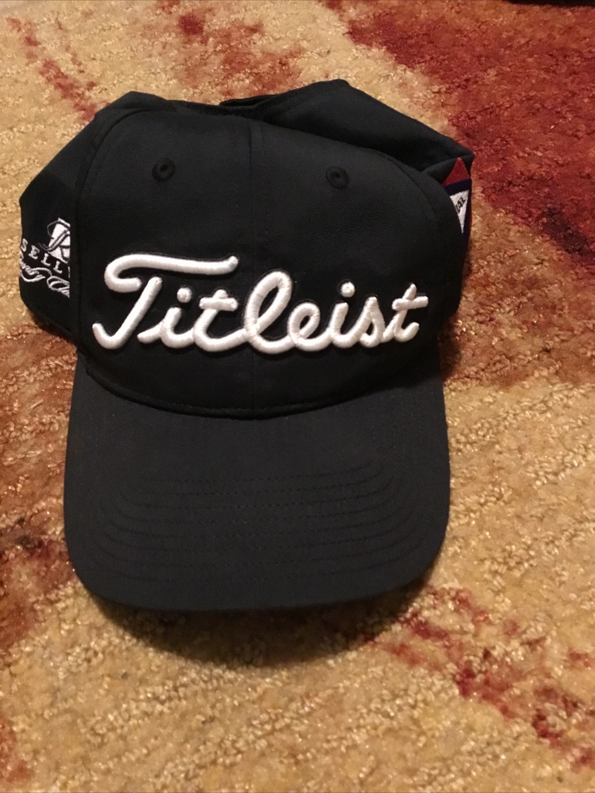 Titleist Strapback Adjustable Strap Hat  Golf Black Centennial Bank Russellville