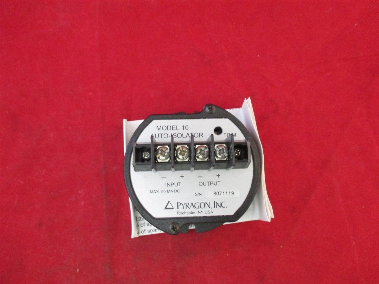 Pyragon Model 10 AUTO Isolator new