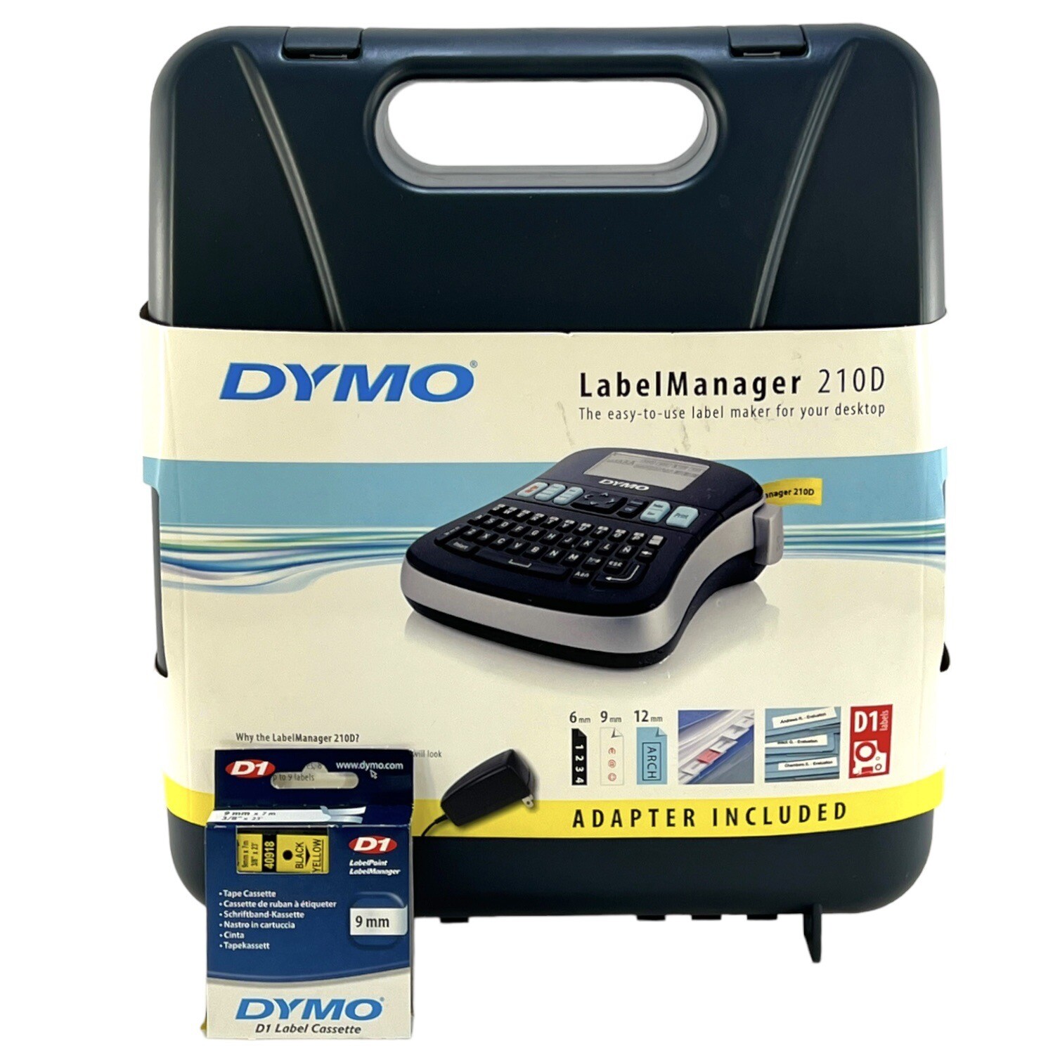 DYMO Label Maker Label Manager 210D Printer Case Bundle