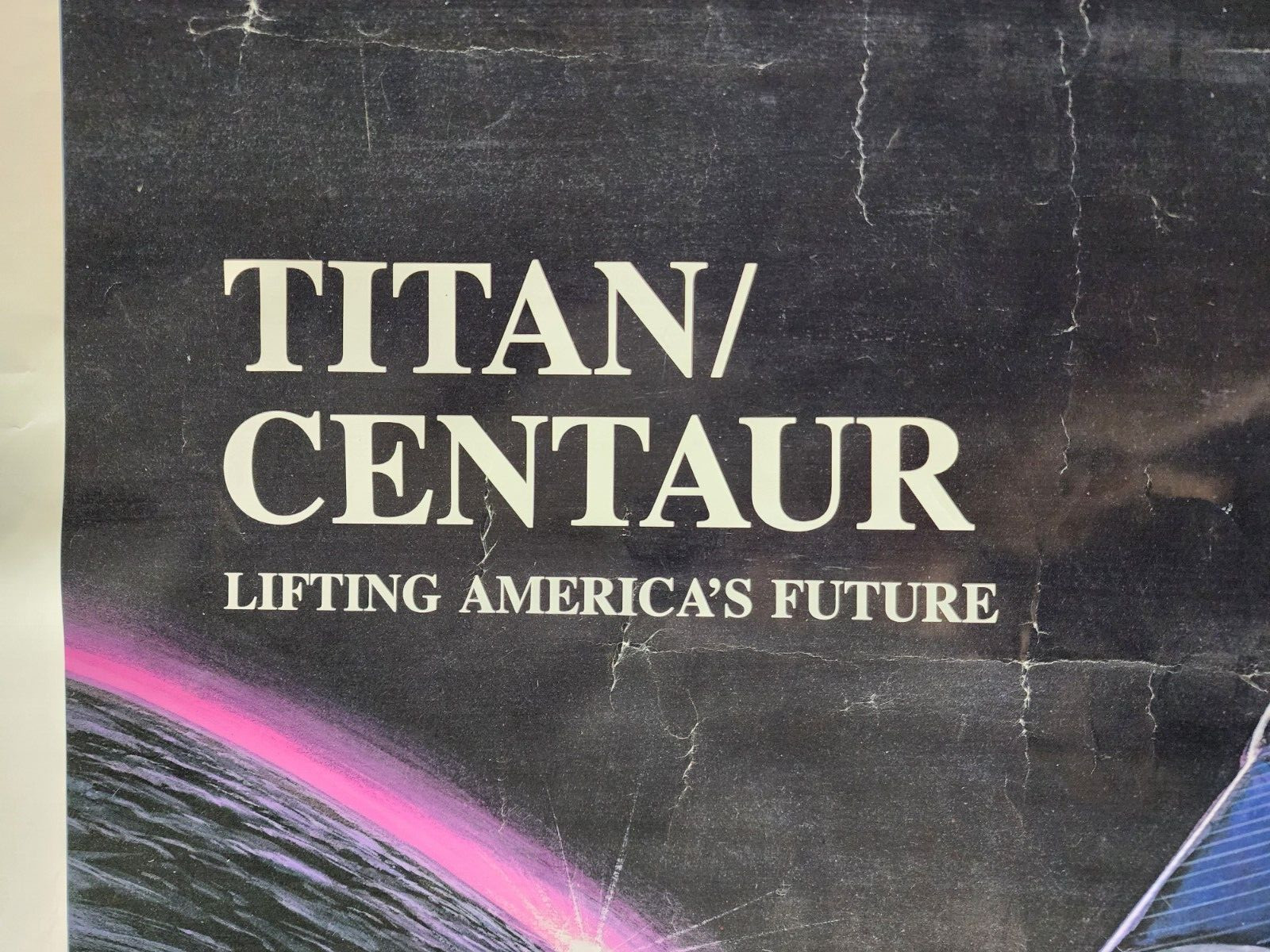 Vintage General Dynamics Space Systems Poster - TITAN CENTAUR Lifting America's