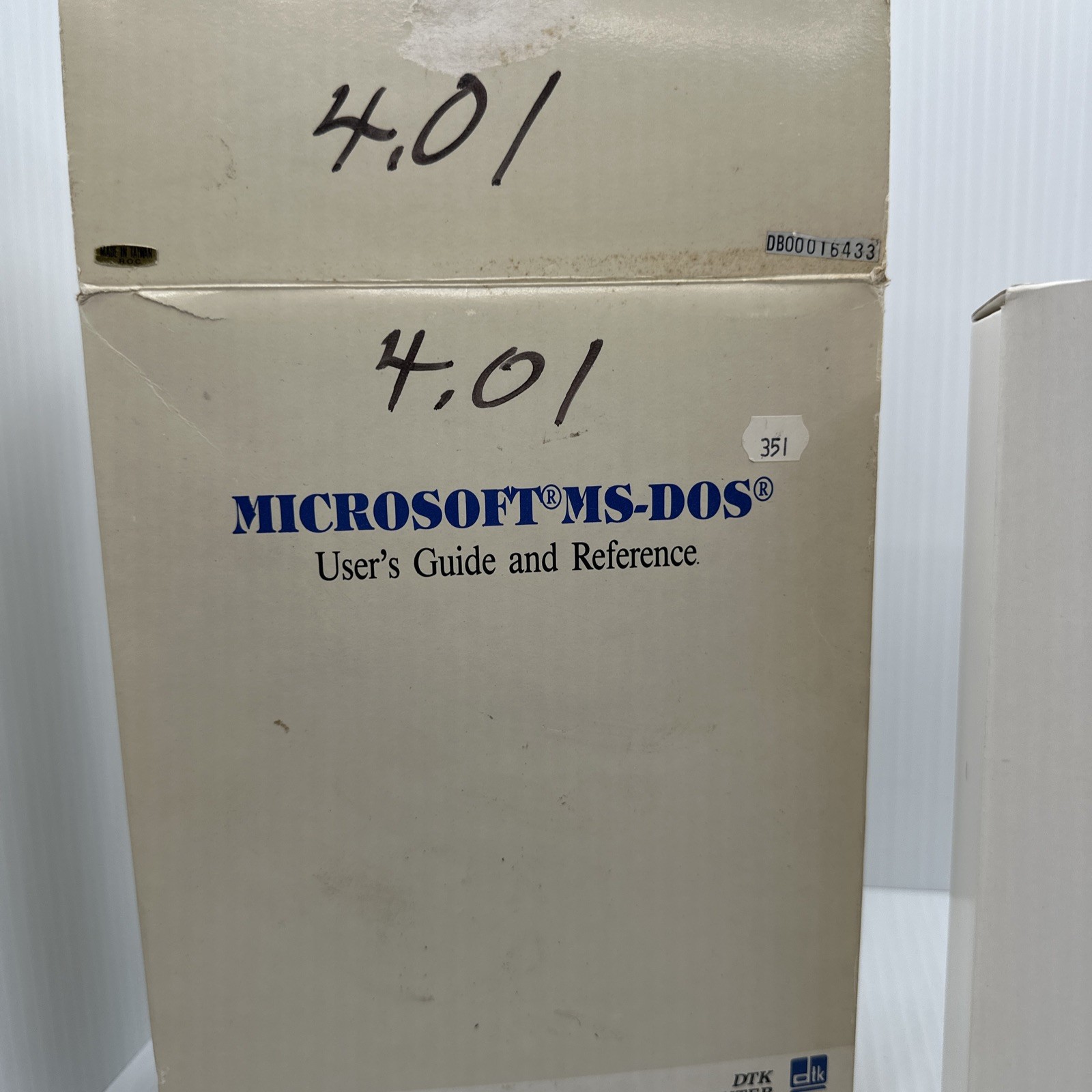 microsoft ms-dos dtk computer 4.01