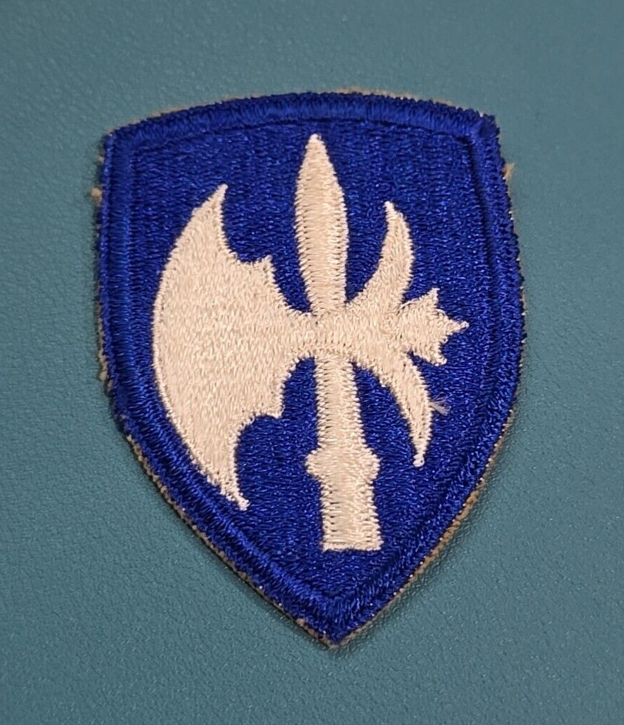 US Army 65th Infantry Division-Shoulder Patch-Cut Edge-Snow Back-Original WW-II*