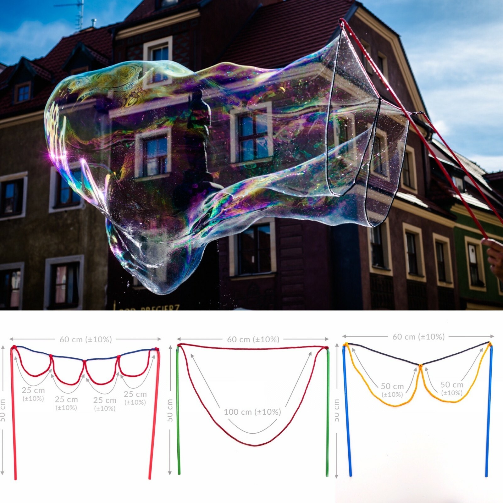 Bubble Sticks 3 Models for Children & Bubble Solution Magic Powder 5 Liters