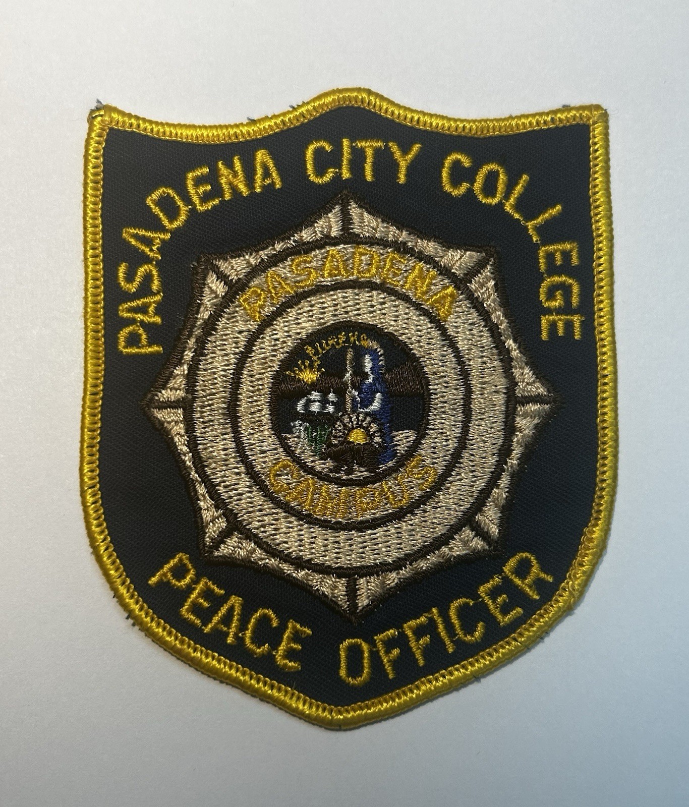 VINTAGE CALIFORNIA PASADENA CITY COLLEGE PEACE OFFICER PATCH LOS ANGELES CO#PD53