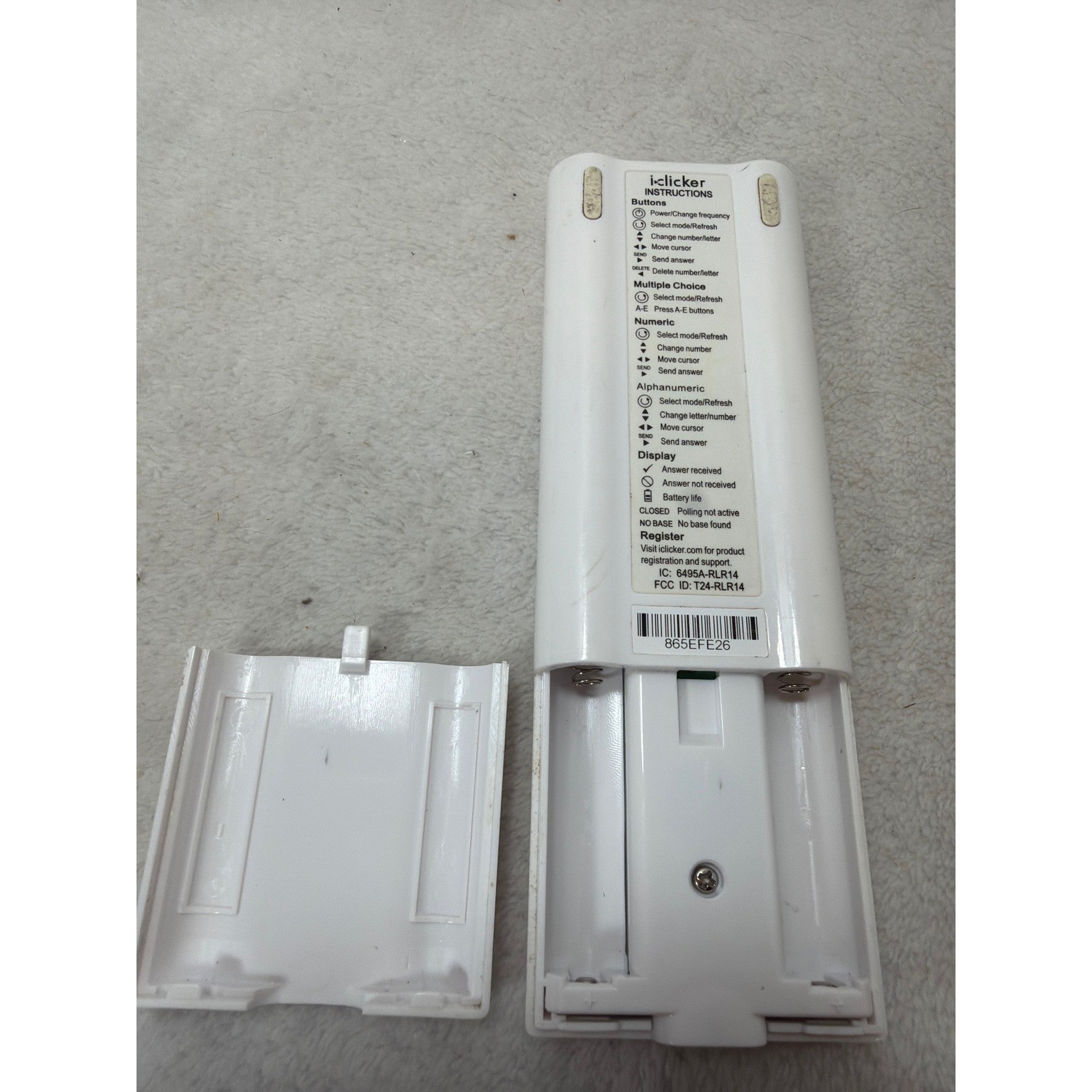 iClicker 2 Student Remote White Classroom Response Clicker Tested & Working