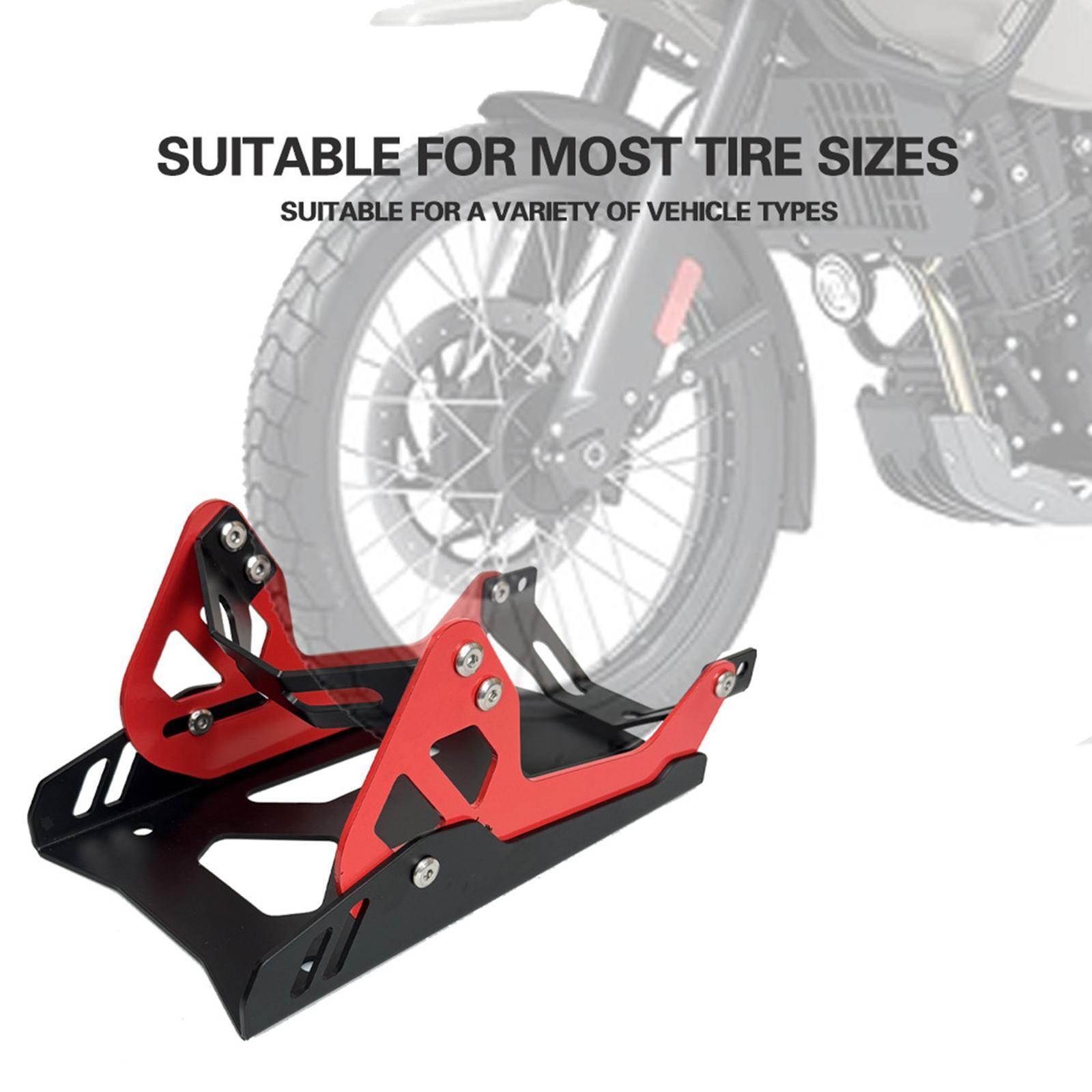 Motorcycle Wheel Chock Support Compact Universal Professional Portable Iron for