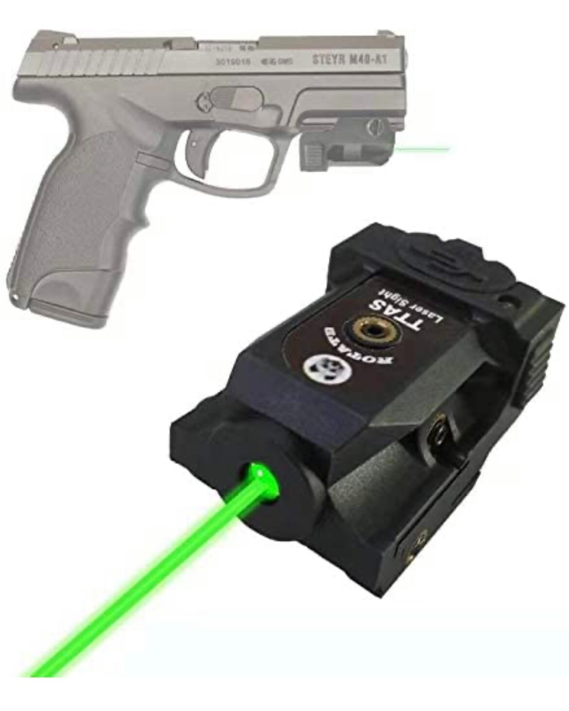 TTAS Tactical Green Laser, Compact Laser Sight Fits Gun of Standard Picatinny Ra