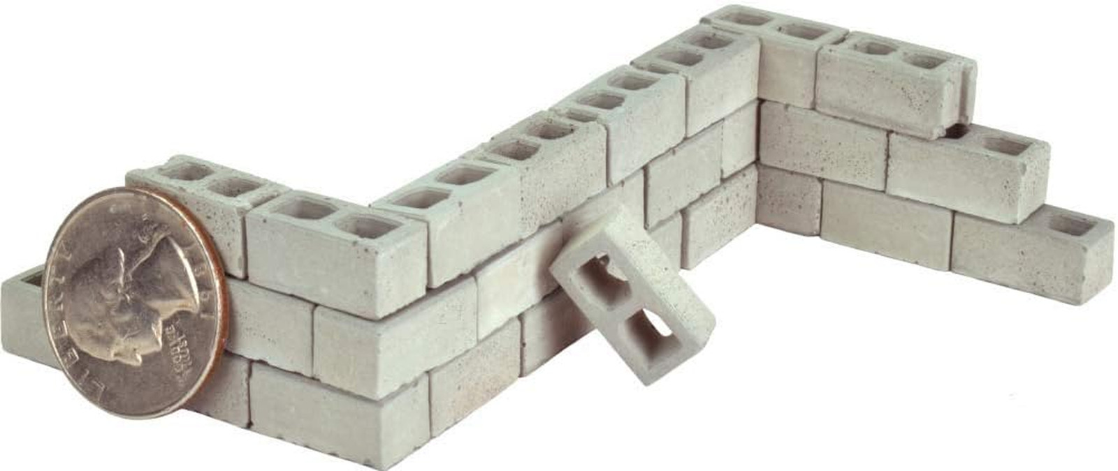 Miniature Cinder Block Mold, Silicone Rubber (1:24 Scale)