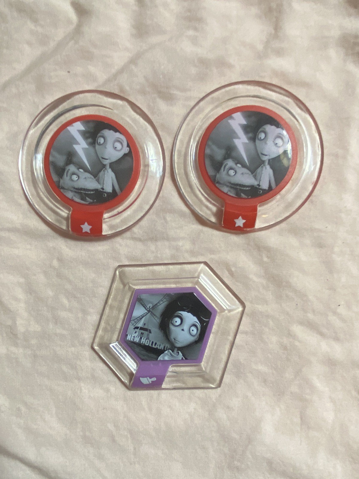 Disney Infinity Power Discs Frankenweenie Set Of 3 Power Discs Used