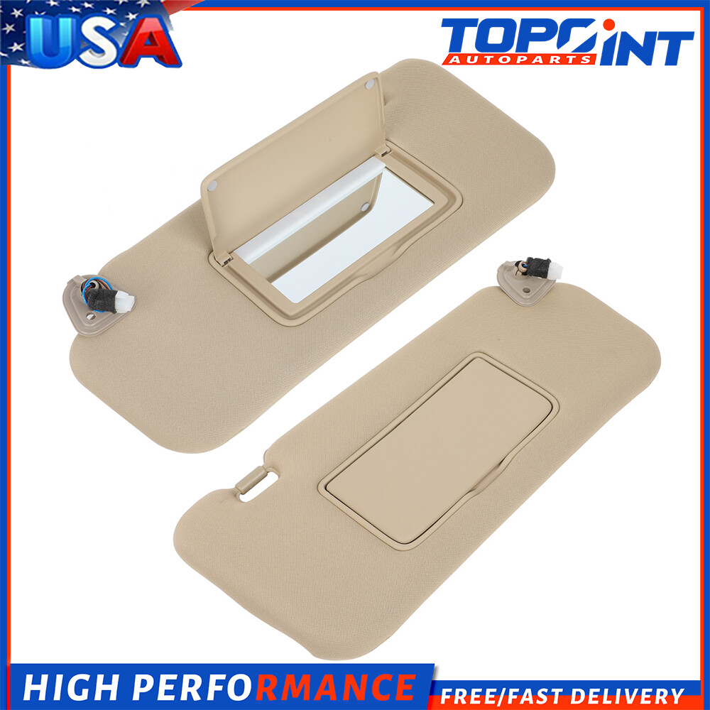For Nissan Murano 09-14 Sun Visor LH Driver & RH Passenger Side Beige W/ Sunroof