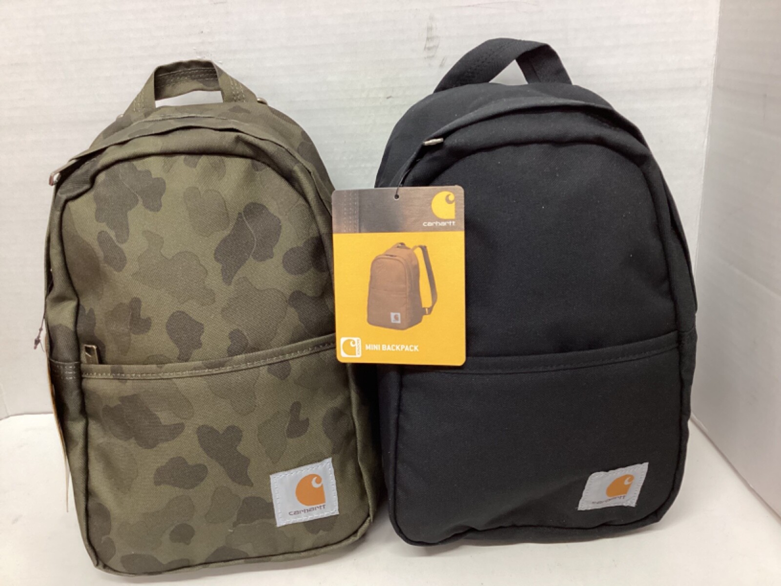 Carhartt Mini Backpack: Duck Camo, Black, Wine