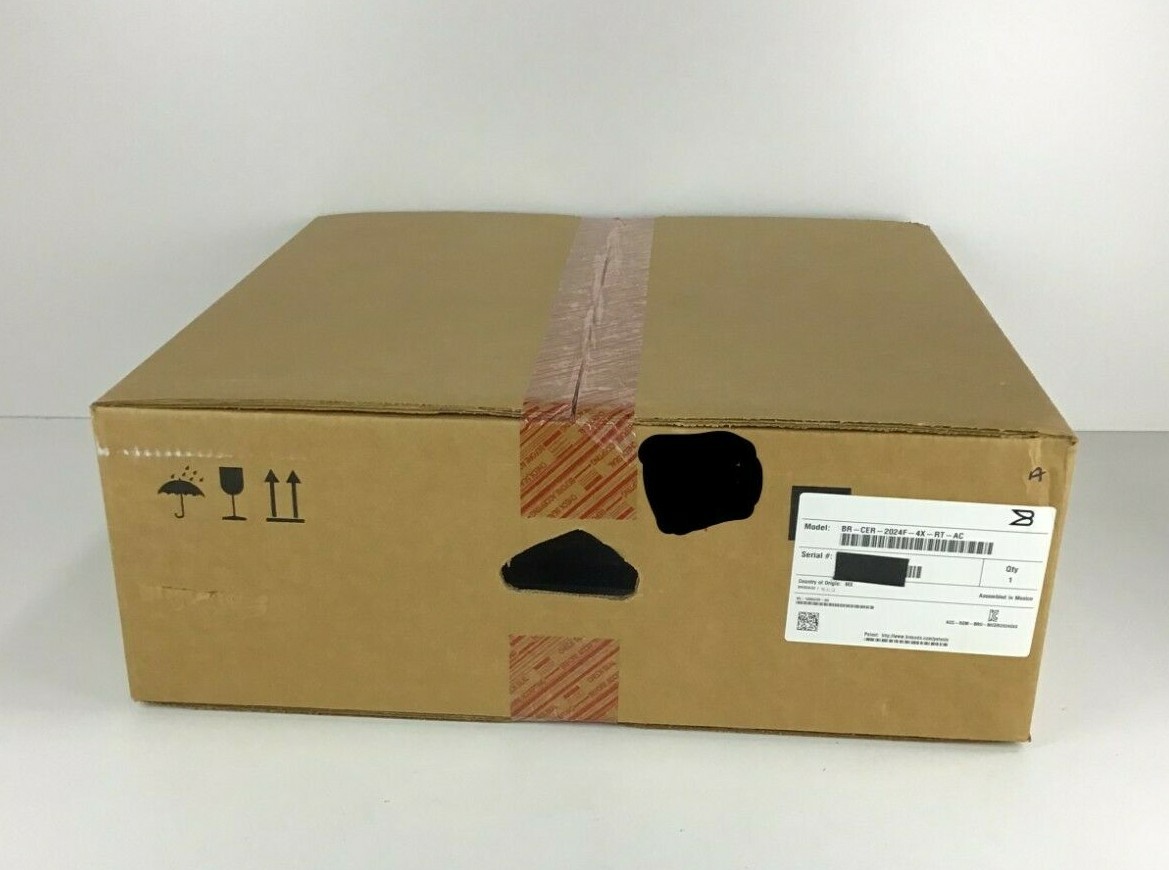 Brocade BR-CER-2024F-4X-RT-AC NEW FACTORY SEALED BOX  24 SFP ports, 4x 10G, AC