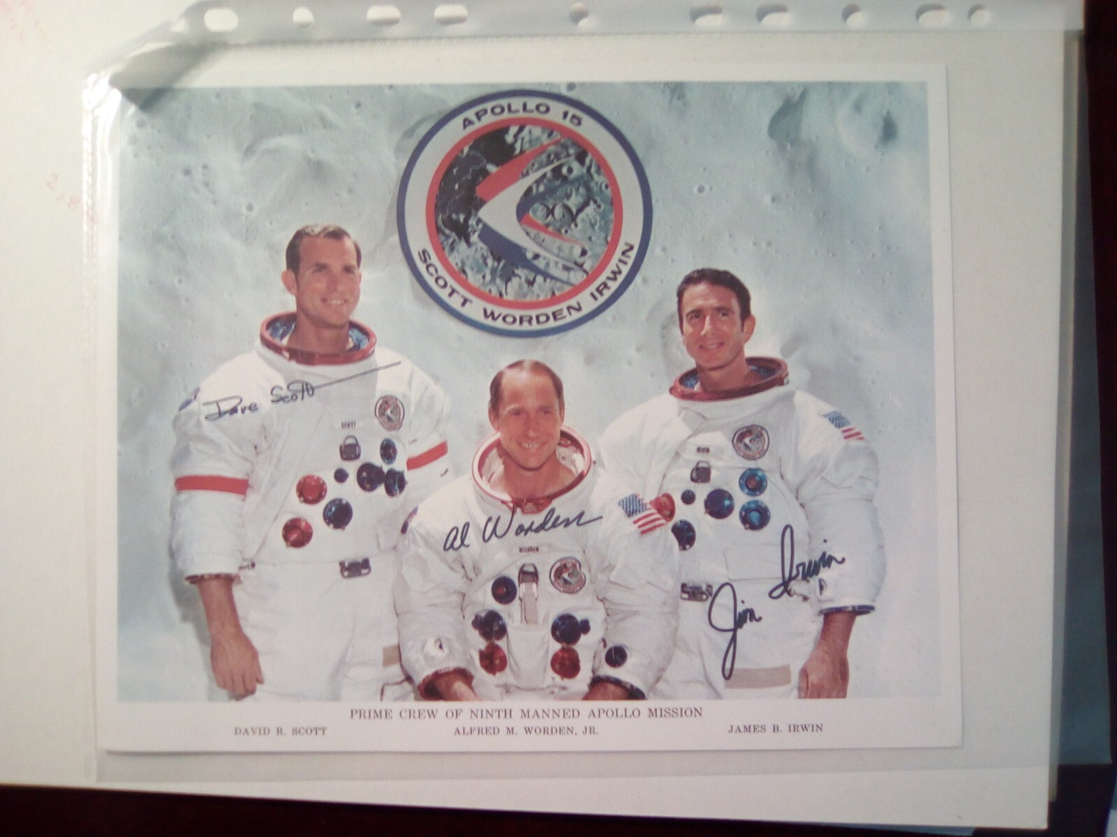 vintage nasa lithograph autopen signed photo np