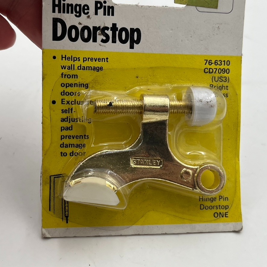 Stanley Brass Hinge Pin Doorstop 76-6310 CD7090 New NOS Brass