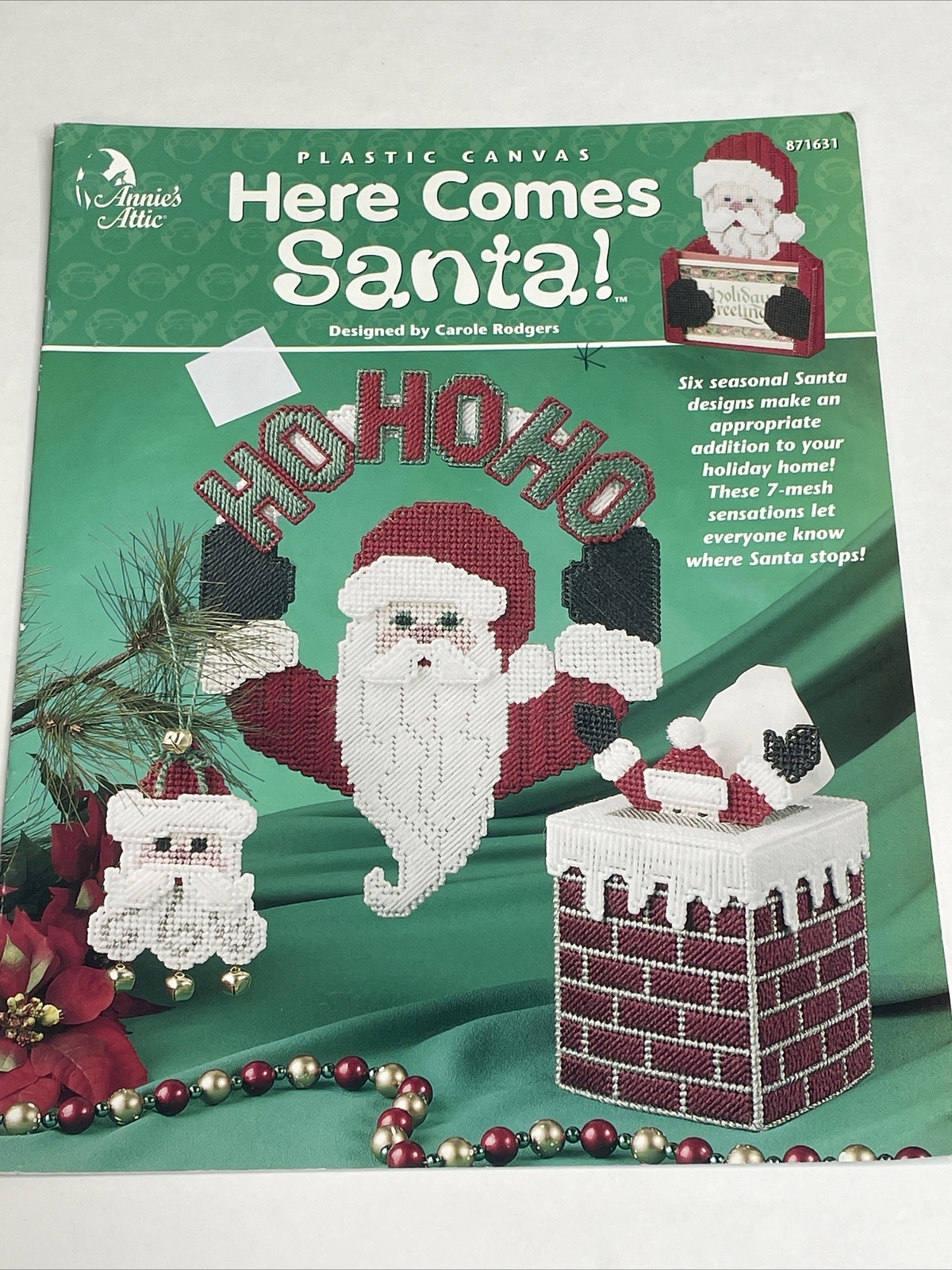 Annie's Attic Here Comes Santa 6 Designs Plastic Canvas Pattern