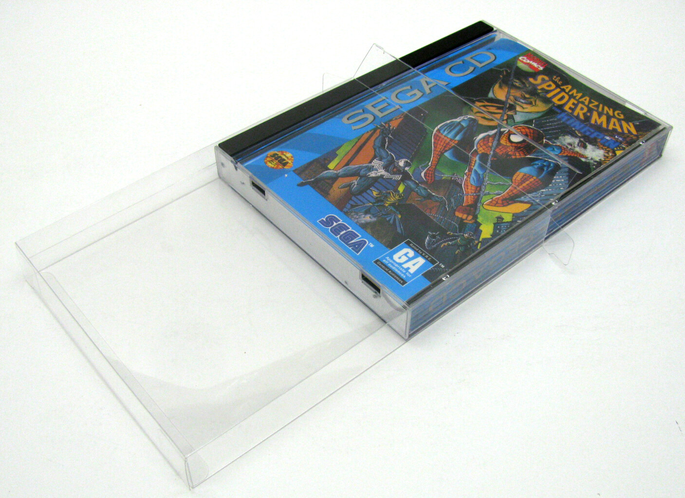 50x SEGA CD CIB GAME CLEAR PROTECTIVE BOX PROTECTOR SLEEVE CASE