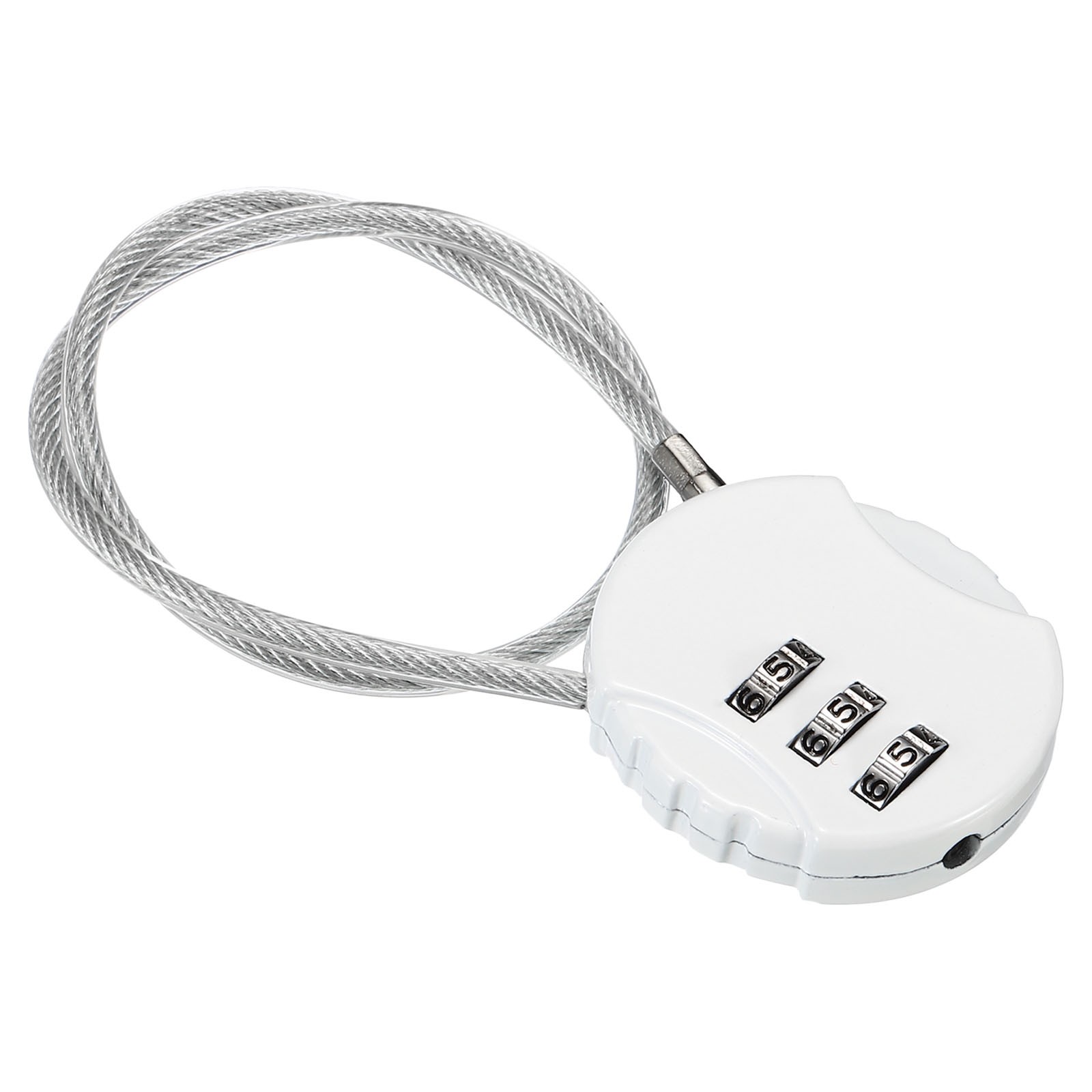 Small Combination Lock 11.8 Inch, 1 Pack 3 Digit Padlock for Gym Locker, White