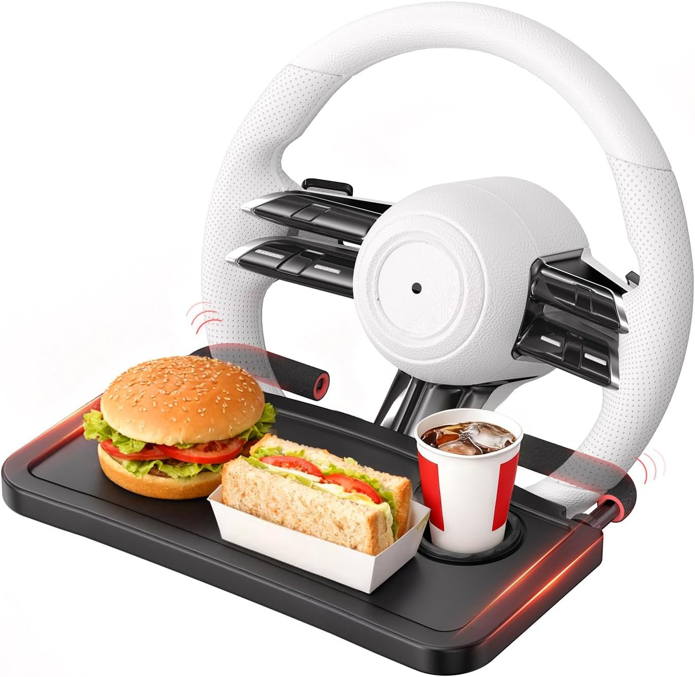 Car Steering Wheel Tray for Drivers Steering Wheel Tray for Dining, Mobile Offic