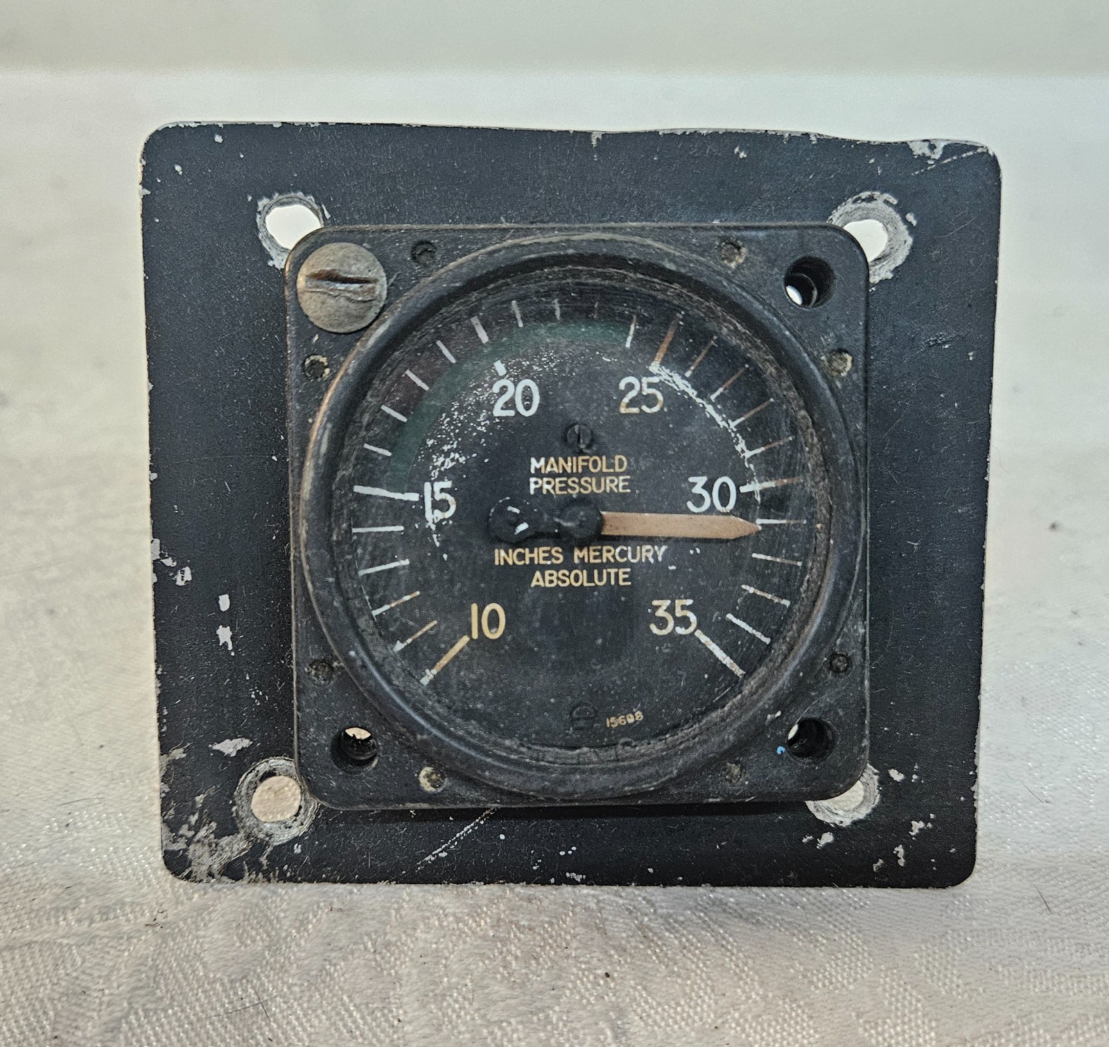 Vintage Aviation Aircraft MANIFOLD PRESSURE Gauge U.S. Gauge NP-75-C Untested